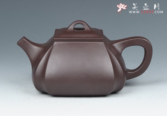 紫砂壶图片：抽角石瓢 - 宜兴紫砂壶网