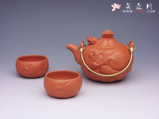 紫砂壶图片：鱼化龙 - 宜兴紫砂壶网