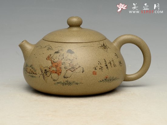 紫砂壶图片：倒把西施 - 宜兴紫砂壶网