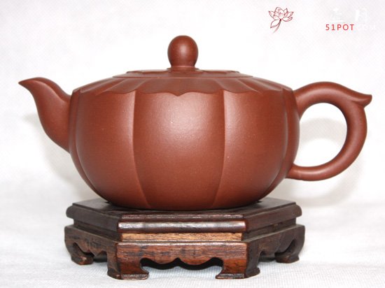 紫砂壶图片：底槽青  花磊壶 - 宜兴紫砂壶网