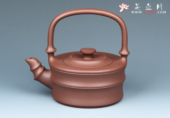 紫砂壶图片：竹节提梁 - 宜兴紫砂壶网