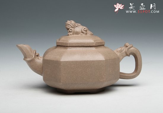 紫砂壶图片：四方抽角 - 宜兴紫砂壶网