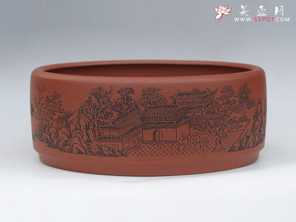 紫砂壶图片：陶刻水洗 - 宜兴紫砂壶网