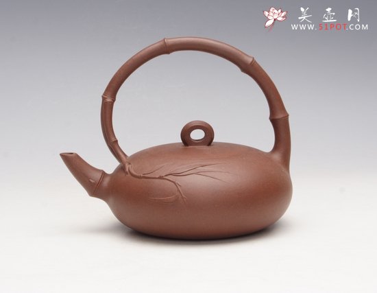 紫砂壶图片：新竹提梁 - 宜兴紫砂壶网
