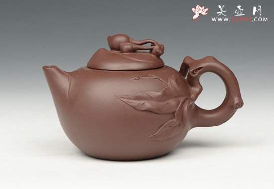 紫砂壶图片：寿桃壶 - 宜兴紫砂壶网