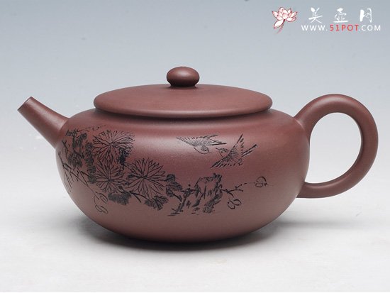 紫砂壶图片：柿圆 - 宜兴紫砂壶网