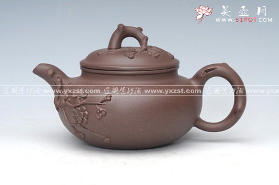 紫砂壶图片：梅花仿古 - 宜兴紫砂壶网