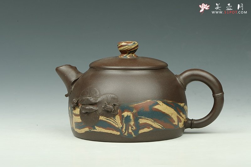 紫砂壶图片：双子戏荷 - 宜兴紫砂壶网