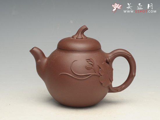 紫砂壶图片：南瓜壶   容量：250cc - 宜兴紫砂壶网