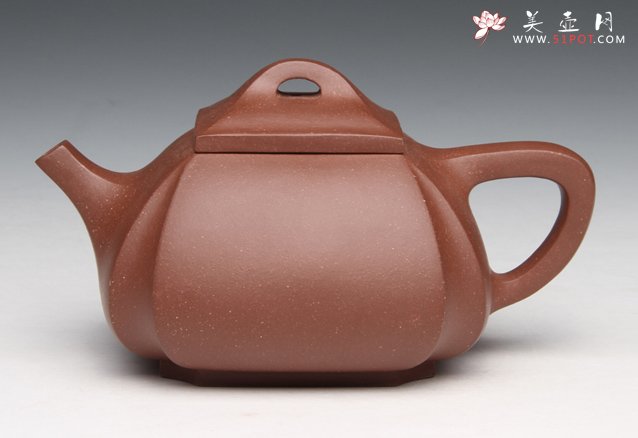 紫砂壶图片：四方抽角 - 宜兴紫砂壶网