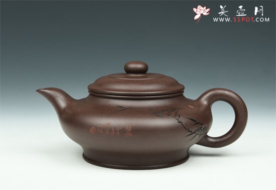 紫砂壶图片：虚扁 - 宜兴紫砂壶网