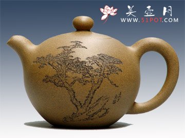 紫砂壶图片：一粒珠徐秉方铭 - 宜兴紫砂壶网