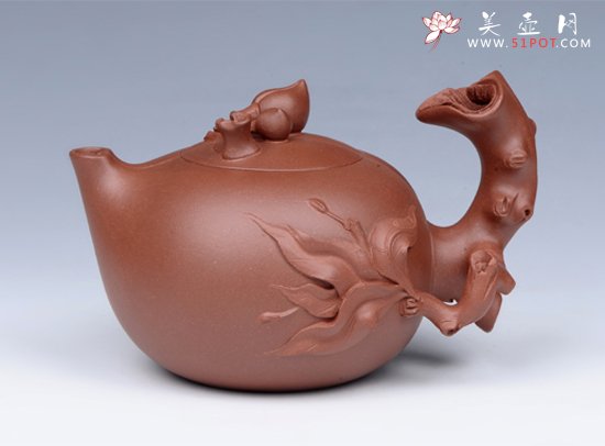 紫砂壶图片：寿桃 13000元 - 宜兴紫砂壶网
