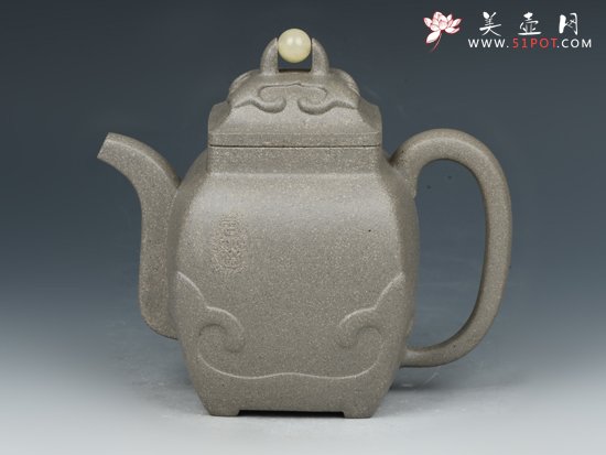 紫砂壶图片：一生如意  黄山老段清泥  420cc - 宜兴紫砂壶网