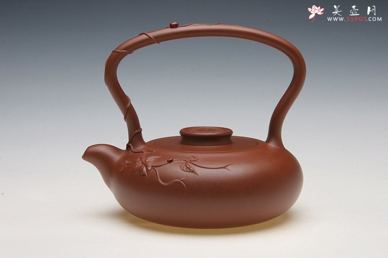 紫砂壶图片：暗香提梁 - 宜兴紫砂壶网