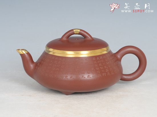 紫砂壶图片：包金石瓢 - 宜兴紫砂壶网