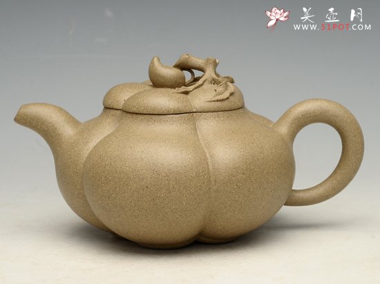 紫砂壶图片：合桃 泥料：段泥 320cc - 宜兴紫砂壶网