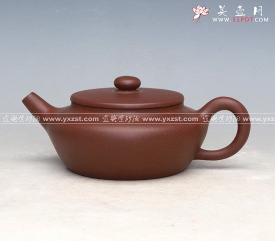 紫砂壶图片：平盖直流 - 宜兴紫砂壶网