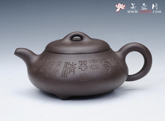 紫砂壶图片：三足石瓢 - 宜兴紫砂壶网