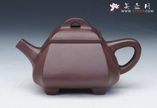 紫砂壶图片：抽角石瓢 - 宜兴紫砂壶网