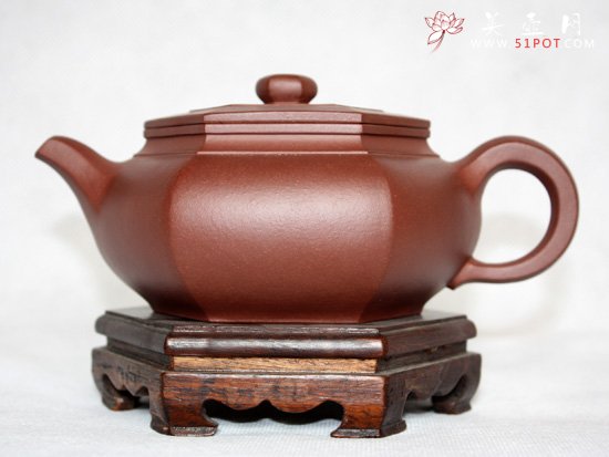 紫砂壶图片：底槽青 六方壶 - 宜兴紫砂壶网