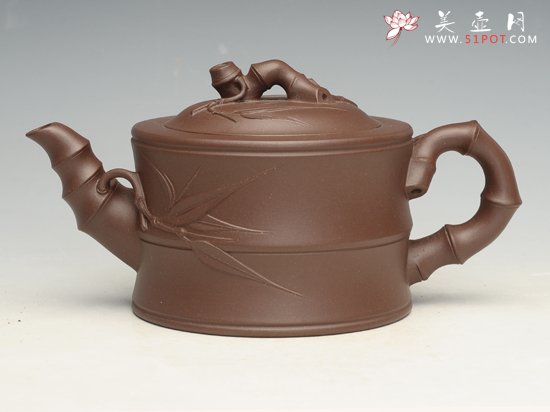 紫砂壶图片：可心竹段 - 宜兴紫砂壶网