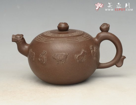 紫砂壶图片：生肖八卦壶（国家专利品） - 宜兴紫砂壶网