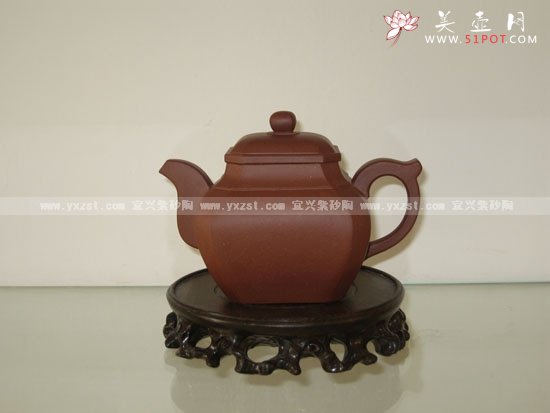 紫砂壶图片：高侧四方 - 宜兴紫砂壶网