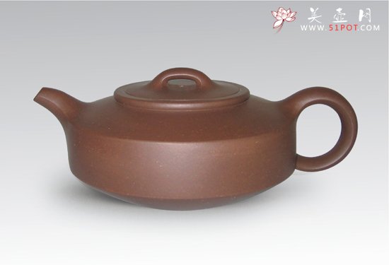 紫砂壶图片：汉扁壶 - 宜兴紫砂壶网
