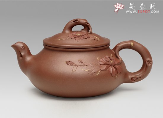 紫砂壶图片：花开富贵 - 宜兴紫砂壶网