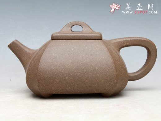 紫砂壶图片：抽角石瓢 - 宜兴紫砂壶网