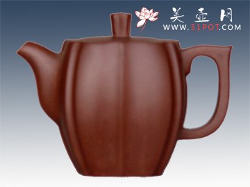 紫砂壶图片：四方抽角 - 宜兴紫砂壶网