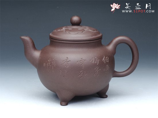 紫砂壶图片：大彬如意壶 - 宜兴紫砂壶网