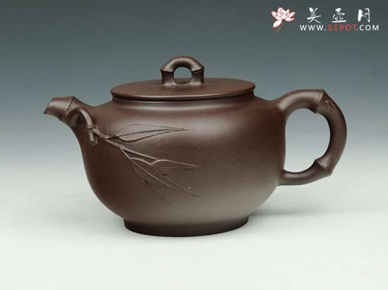 紫砂壶图片：盘竹 - 宜兴紫砂壶网