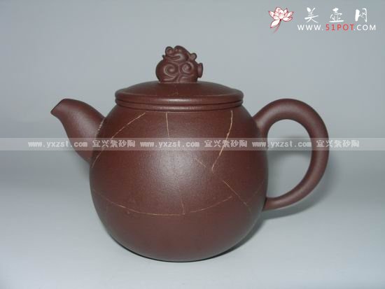 紫砂壶图片：冰纹祥瑞 - 宜兴紫砂壶网