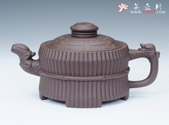 紫砂壶图片：龙头一捆竹 - 宜兴紫砂壶网