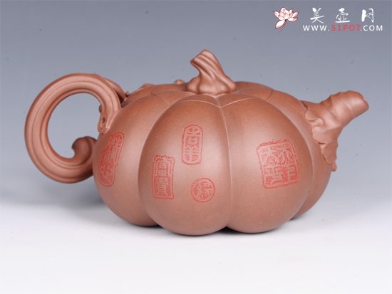 紫砂壶图片：南瓜壶 - 宜兴紫砂壶网