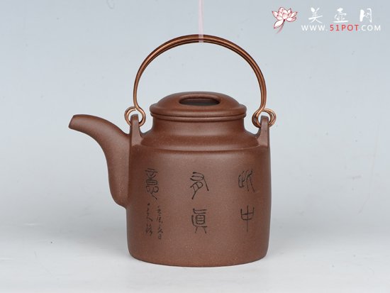 紫砂壶图片：小洋桶   泥料：老紫泥 - 宜兴紫砂壶网