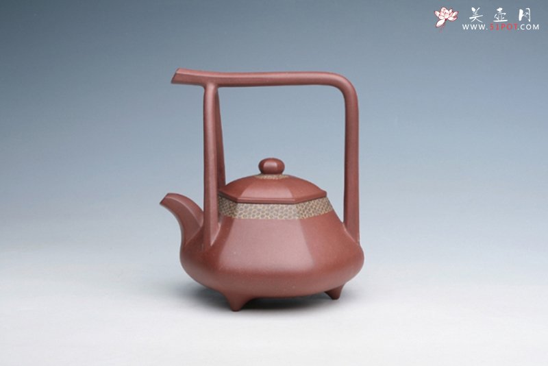 紫砂壶图片：三足提梁 - 宜兴紫砂壶网