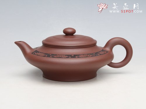 紫砂壶图片：虚扁 - 宜兴紫砂壶网