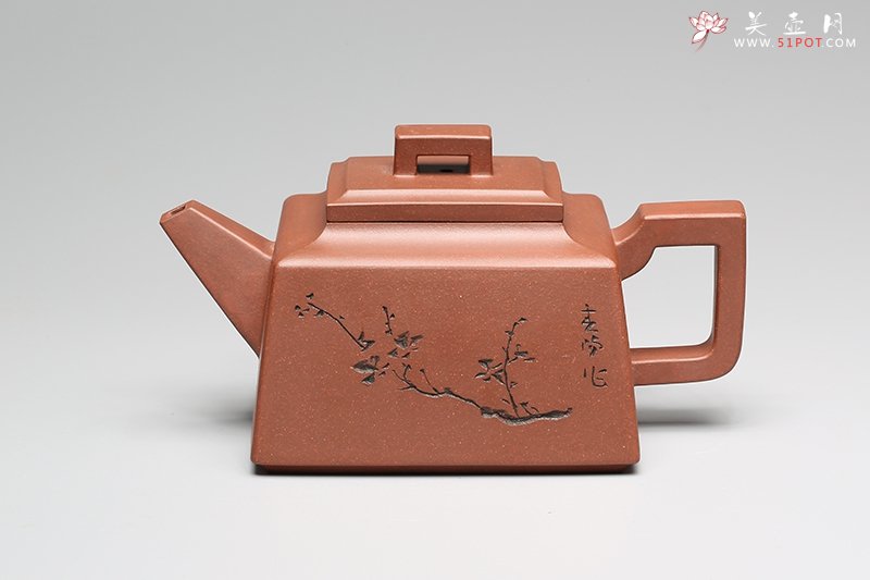 紫砂壶图片：桥梁六方（霍春阳书画、毛国强刻绘） - 宜兴紫砂壶网