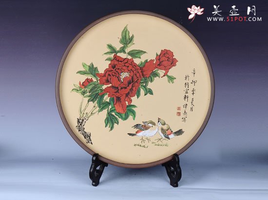 紫砂壶图片：挂盘 - 宜兴紫砂壶网