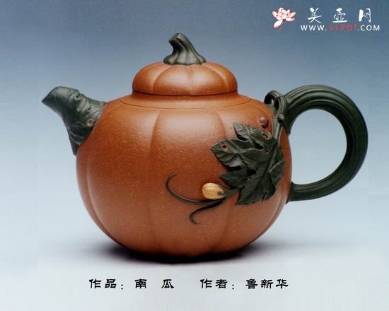 紫砂壶图片：南瓜 - 宜兴紫砂壶网