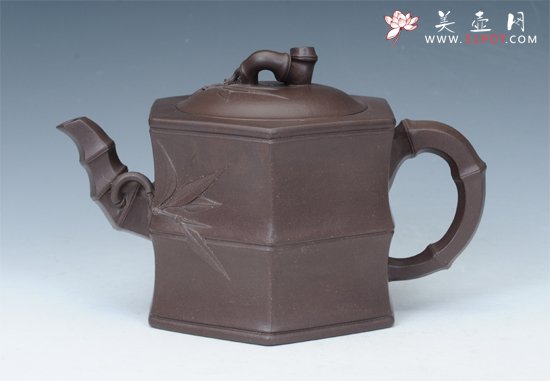 紫砂壶图片：六方竹节 - 宜兴紫砂壶网