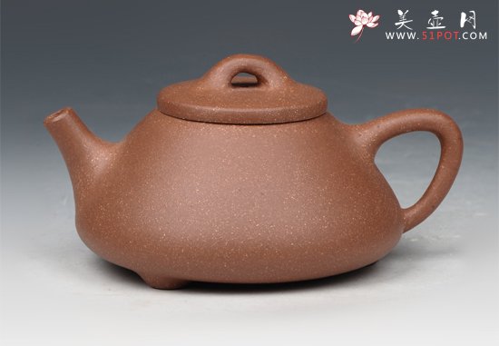 紫砂壶图片：三脚石瓢 - 宜兴紫砂壶网