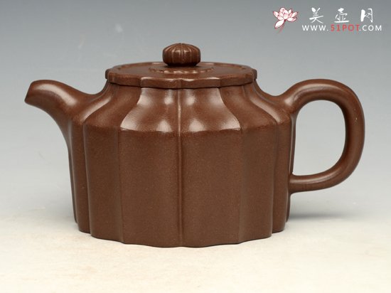 紫砂壶图片：菱花周盘 - 宜兴紫砂壶网