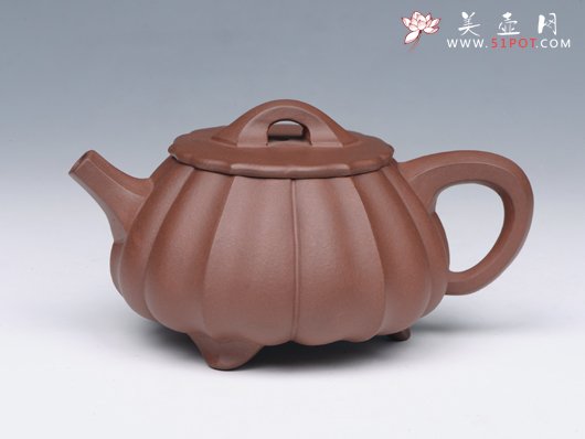 紫砂壶图片：石瓢菱花 - 宜兴紫砂壶网