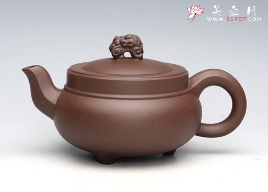 紫砂壶图片：三脚祥龙 - 宜兴紫砂壶网