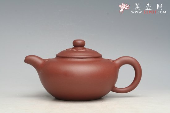 紫砂壶图片：手工月如意 - 宜兴紫砂壶网