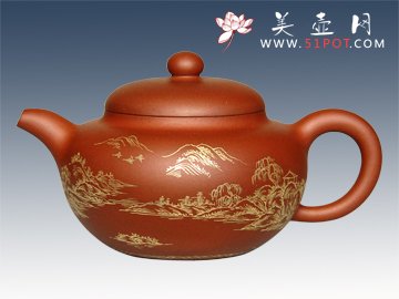 紫砂壶图片：大柿圆 - 宜兴紫砂壶网